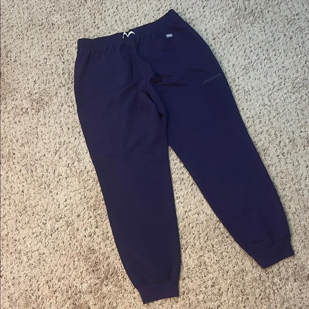 FIGS Zamora Jogger Scrub Pants 11 Pocket Technical Collection- Eggplant - Picture 7 of 11